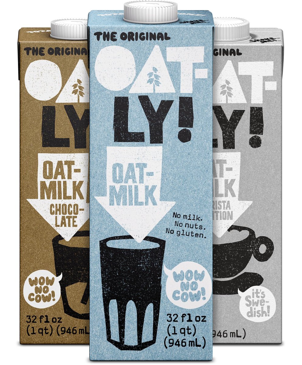 UnexpectedlyV's tweet photo. @VeganDaydream We recommend @OatlyUK... all day, every day, especially their #Barista option for your #coffee https://t.co/yvQz2VsLfM