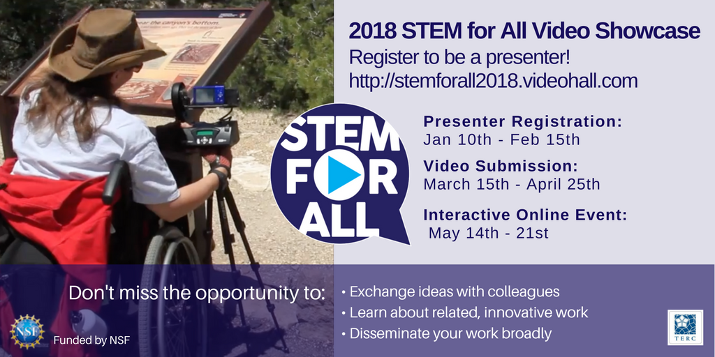 STEMVideoHall's tweet photo. Looking for a way to share your federally-funded #STEMed work? Did you know last year's #STEMvideohall attracted 51,000+ visitors from 180+ countries? Register to share your video! https://t.co/2qN4JIm7R6 Please share to encourage broad participation- @NSF @NAAEEStaff  @NESTA_US https://t.co/jOkkIlx2H9