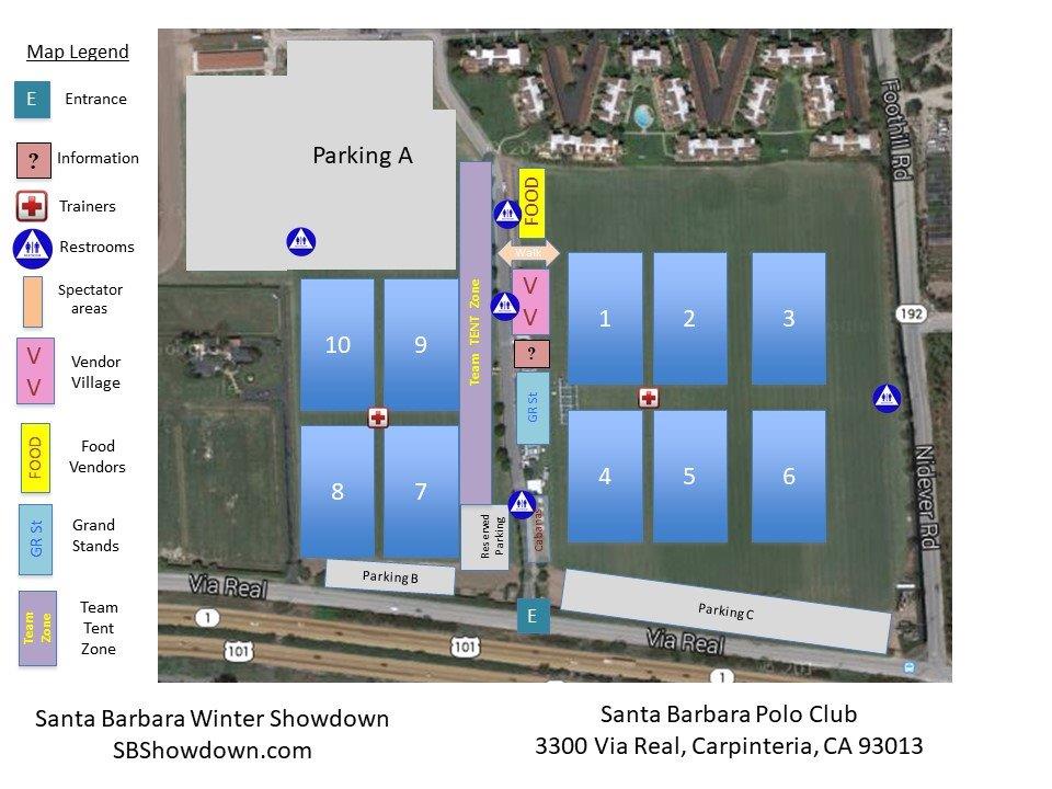 CalCoastSports's tweet photo. Santa Barbara Winter Showdown Field Map.  #sbshowdown #sbprc https://t.co/4oAUTpw2e4