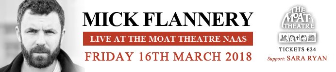 Tickets for <a href="/MickFlannery/">Mick Flannery</a> playing <a href="/moattheatre/">The Moat Theatre & Café</a> #naas on March 16th are getting scarce. Get yours from moattheatre.com while you can. It's going to be a great night <a href="/NaasBall/">The Naas Ball</a> <a href="/WhatsOnInNaas/">Whats on in Naas</a> <a href="/intokildare/">Into Kildare</a> <a href="/cspromotionnaas/">Collective Sounds</a> #irishmusicparty