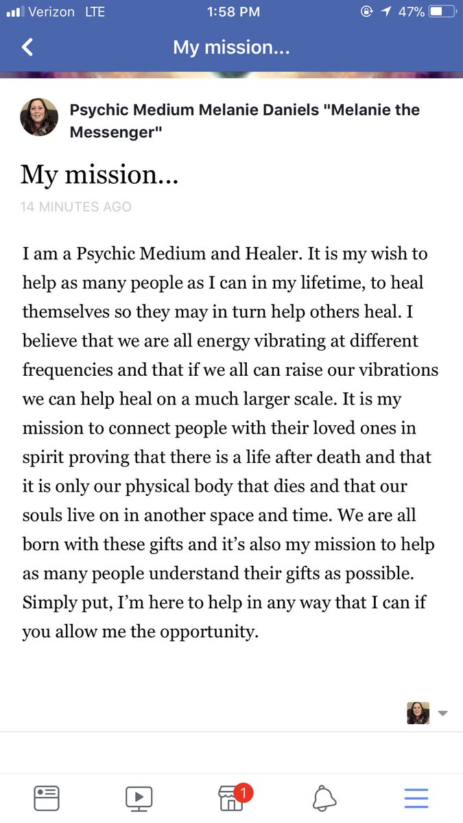MediumMelanieD's tweet photo. My mission... https://t.co/nhliYnrXGY