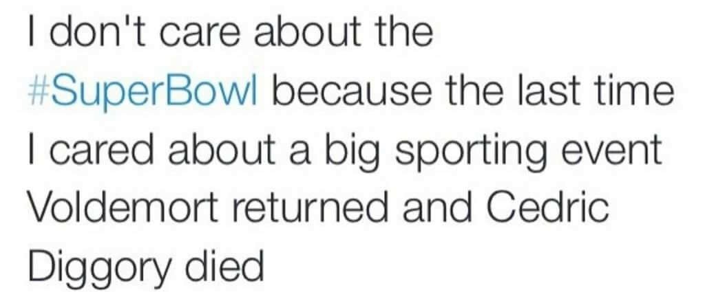 Hollyslifeblog's tweet photo. Truth. Truth. Truth. Truth. Truth.
😂😂😂 #SuperBowl #harrypotter #sportproblems #truth #Potterheads https://t.co/4x4TCRZNqP