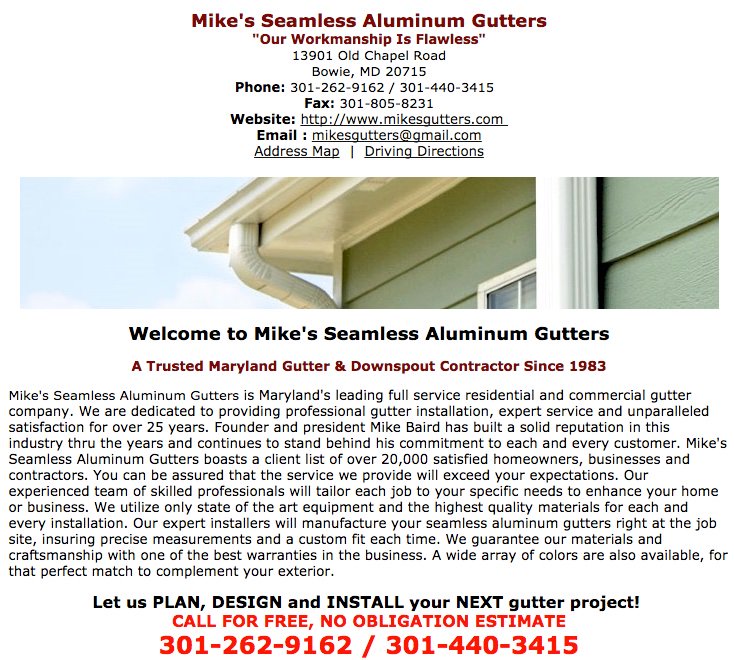 washcountymd's tweet photo. Mike's Seamless Aluminum Gutters - "Our Workmanship Is Flawless" - Serving The MidAtlantic Region  -https://t.co/oNENYEzikm https://t.co/Mfzh5DY4Xn