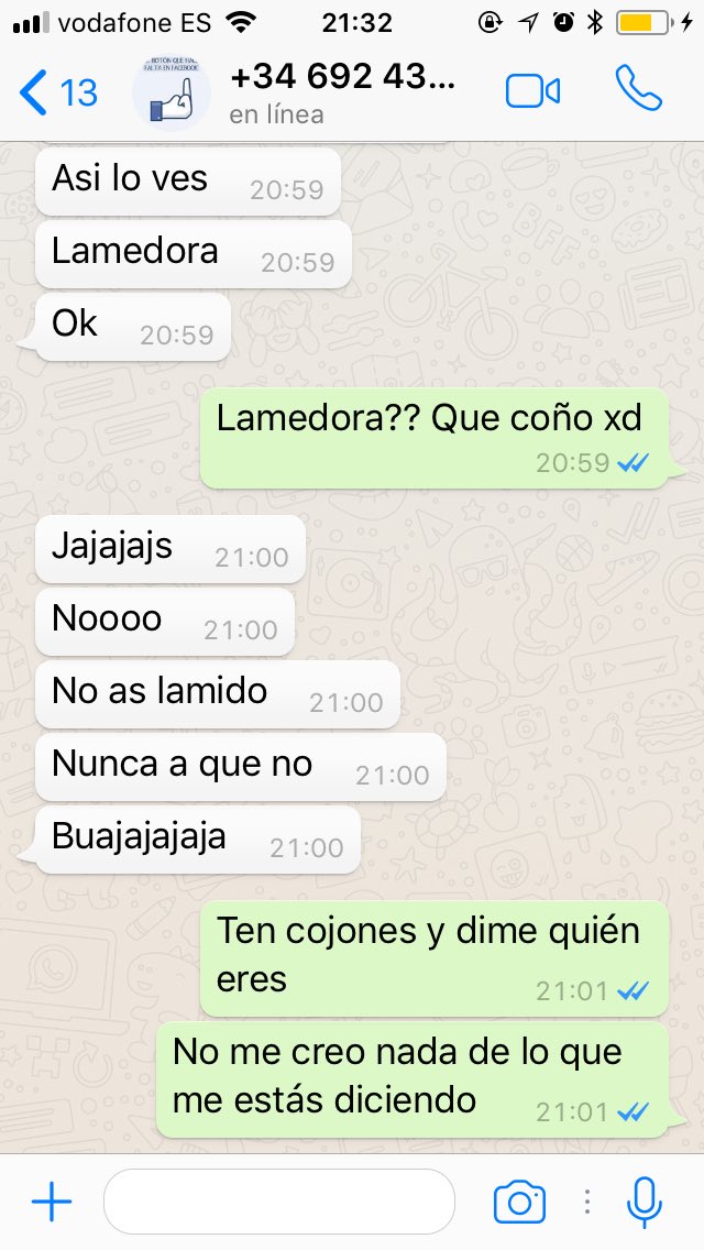 celia_gamboa98's tweet photo. Acaba de pasarme esto. Un tío me habla diciéndome que tiene un vídeo íntimo mío que un amigo suyo me ha grabado sin consentimiento y amenaza con publicarlo. Se que es mentira y he encontrado que a más gente le ha hecho lo mismo. Su número es este +34 692434162  Por favor DIFUSIÓN https://t.co/Nmhhqx8lfh