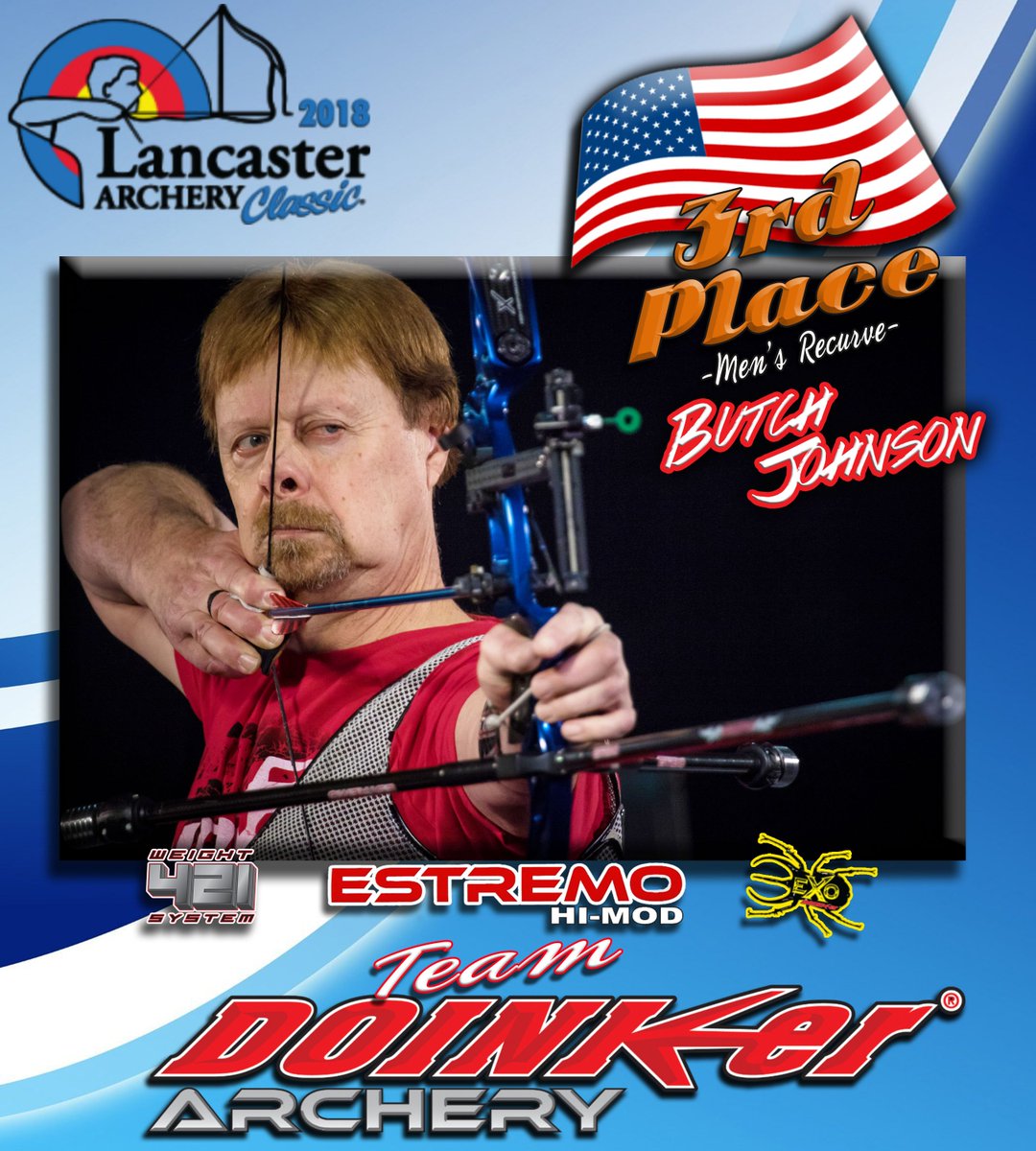 DoinkerStabs's tweet image. Congratulations to Butch Johnson of USA on his 3rd Place Win at the 2018 Lancaster Archery Classic! #TeamDoinker #EstremoHiMod #Doinker #Archery