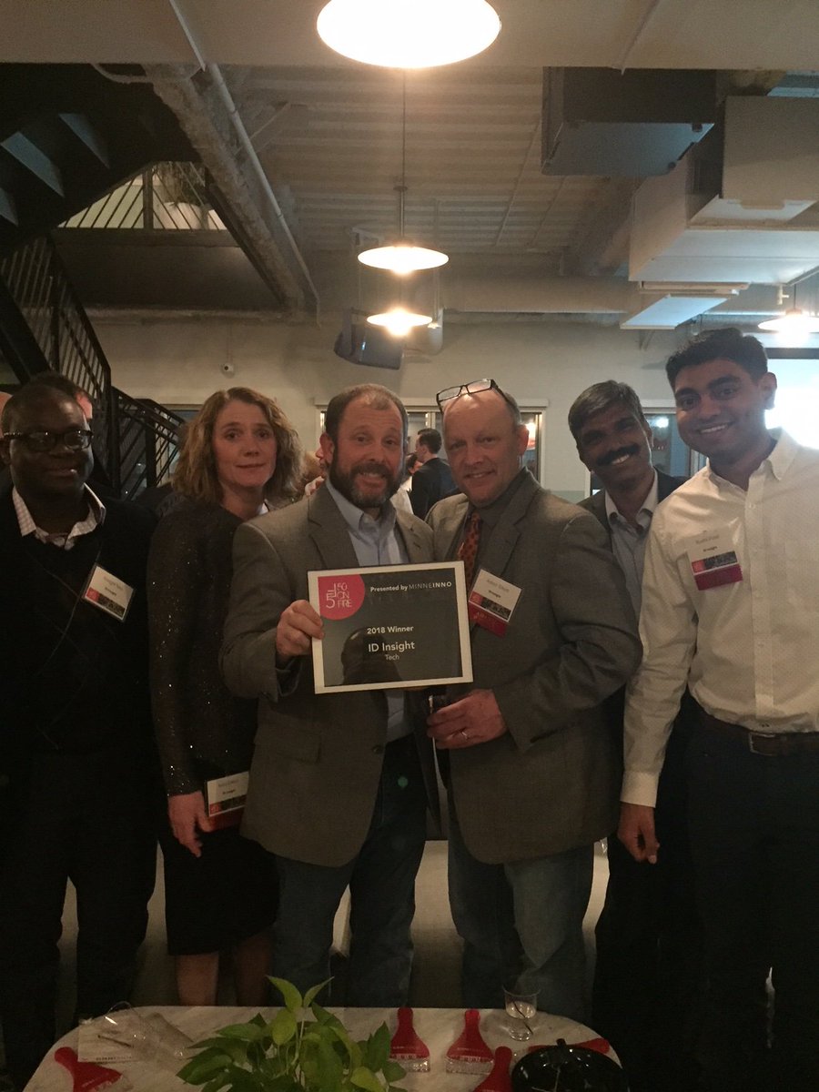 kevari_protect's tweet photo. The ID Insight team was on hand Wednesday, Jan. 24 for the inaugural "50 on Fire" awards reception, where 50 Minnesota companies were honored for their 2017 business momentum and success. https://t.co/wgjRfRH7KA