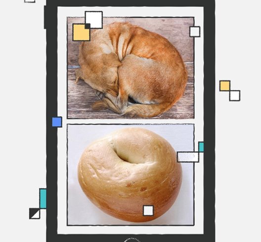 sarlarocca's tweet photo. "Sometimes A.I. machines make mistakes. A bagel shaped like a dog is one image that can cause confusion." --@facebook advertorial on @nytimes. (Luckily, I love both dogs AND bagels very much.) #bageldog #dogbagel https://t.co/N4bOX3l76R