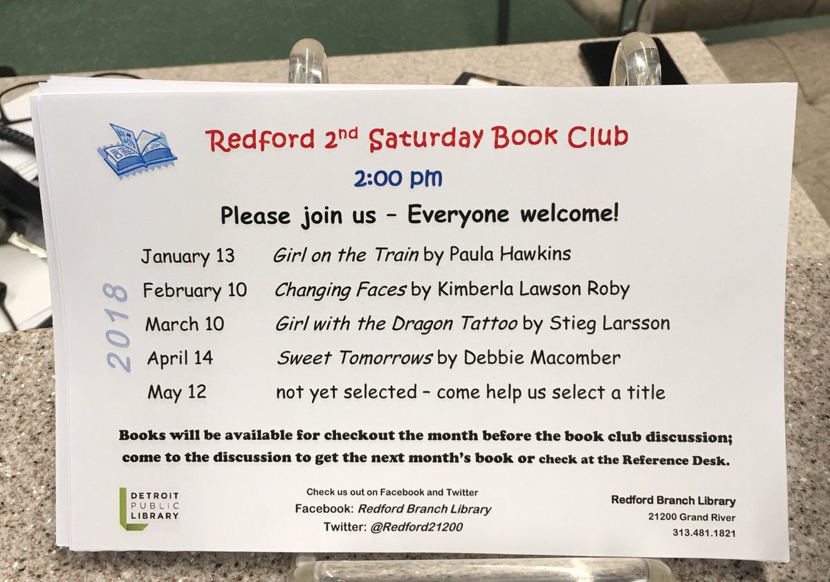 Redford21200's tweet photo. Hey!!!! Checkout what’s happening at Detroit Public Library-Redford Branch https://t.co/KEDibKdJn4