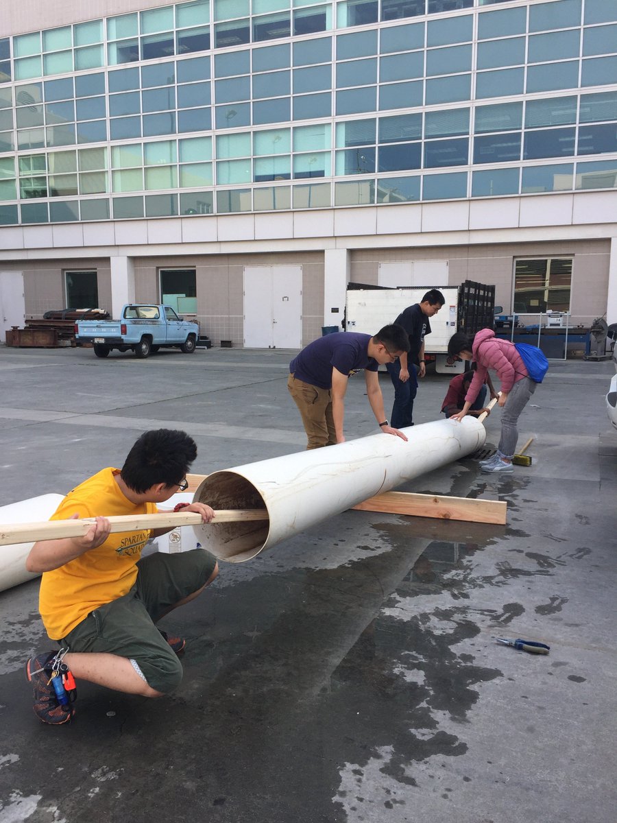 SJSUEngineering's tweet image. Last Friday marked the groundbreaking of #SJSUEngineering&apos;s first-ever Solar Regatta Team! They will be competing in UC Davis&apos; Solar Regatta Competition in May. Here, they begin the foundation of their solar-powered boat. Stay tuned for the final product!