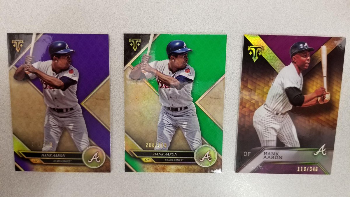 MLB's tweet image. Celebrate Hammerin’ Hank’s birthday by hitting the RT button!

Retweet to win one of these Triple Thread cards from @topps.