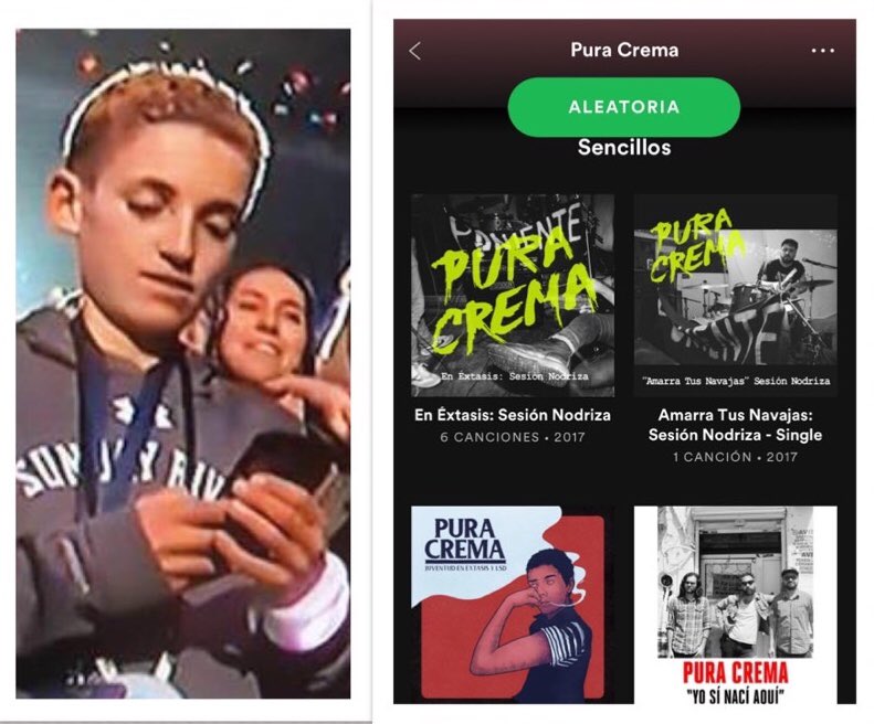 _PuraCrema's tweet photo. Así es chavo ! Toda nuestra música la encuentras en @Spotify 🎵 @buendiarecords @NodrizaEstudio @MercadoNegro @col_mano @IndMx1 @PiratellaO @PLOPRadioMX @Reactor105 @Jaminthevan @sxsw https://t.co/C1glU726Gk