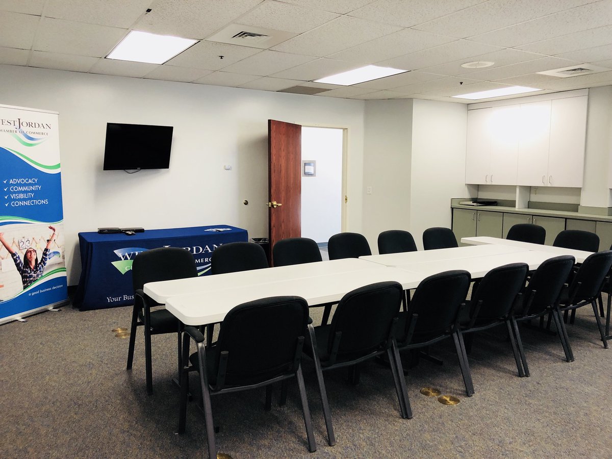 Come &amp; Check out the West Jordan Chambers new Training Space. FREE for ALL Chamber Members. This new space has table seating for 15 with 5 additional chairs. Come and see how you can schedule &amp; utilize this space.  Ribbon Cutting is TOMORROW at 11:30 here at the Chamber Office!!