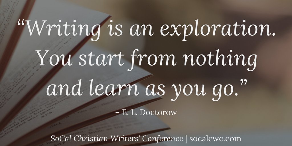 SoCalCWC's tweet photo. At the SoCal Christian Writers’ Conference, you can keep exploring—keep learning and growing as writer, finding community and gaining a knowledge of the publishing industry. 

Register before February 15th for a special Early Bird Discount!

https://t.co/IMuSoy5Kb9

#socalcwc2018 https://t.co/BrLs5FjHjK