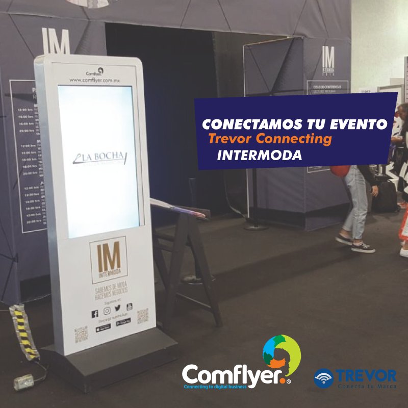 ComflyerMX's tweet photo. #Comflyer presente en #InterModa2018 😎 
Conectar y difundir contenido en este gran evento fue todo un reto, pero nuestros equipos #TrevorConnecting estuvieron a la altura. 
👉Conoce más de todas nuestras soluciones digitales aquí: https://t.co/UET0z8GhS7 https://t.co/7QXdyfXKgR