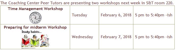 SIPI_Eagles's tweet photo. #SIPI Students:  The Coaching Center will host two workshops this week!  #ExpectSuccess https://t.co/daGjnCVWtS