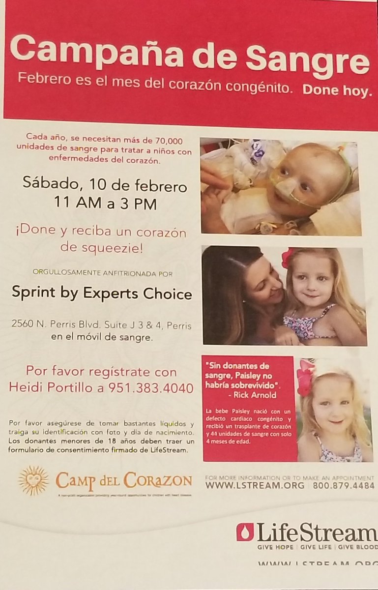 Con una Campaña de Sangre puedes ayudar a algiuen que mas lo necesite. Regístrate @SprintPerris para recibir un corazón squeezie. Cambiate a Sprint hoy para obtener los ahorros maximos, 5 lineas por $100. <a href="/marceloclaure/">Marcelo Claure</a> @jalene_garcia <a href="/KristianAllos/">Kristian Allos</a> <a href="/SDMikeE1331/">mike eccher</a> <a href="/ArijSheikh/">Arij Sheikh</a>