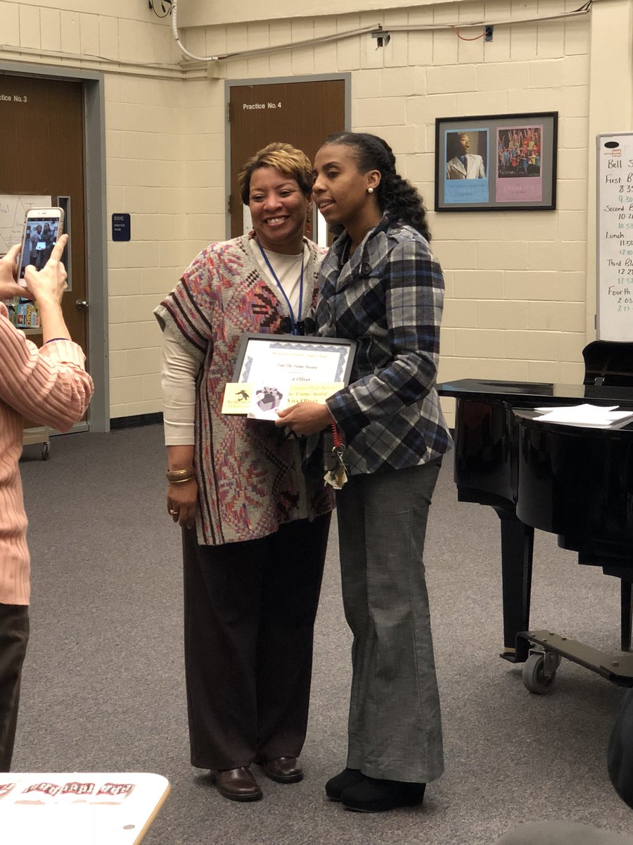 MsColeburn's tweet photo. Math department represent!! Congrats to Ms. Oliver to winning the Fuel the Flame Award 🔥 https://t.co/Y9bXNMR4Fp