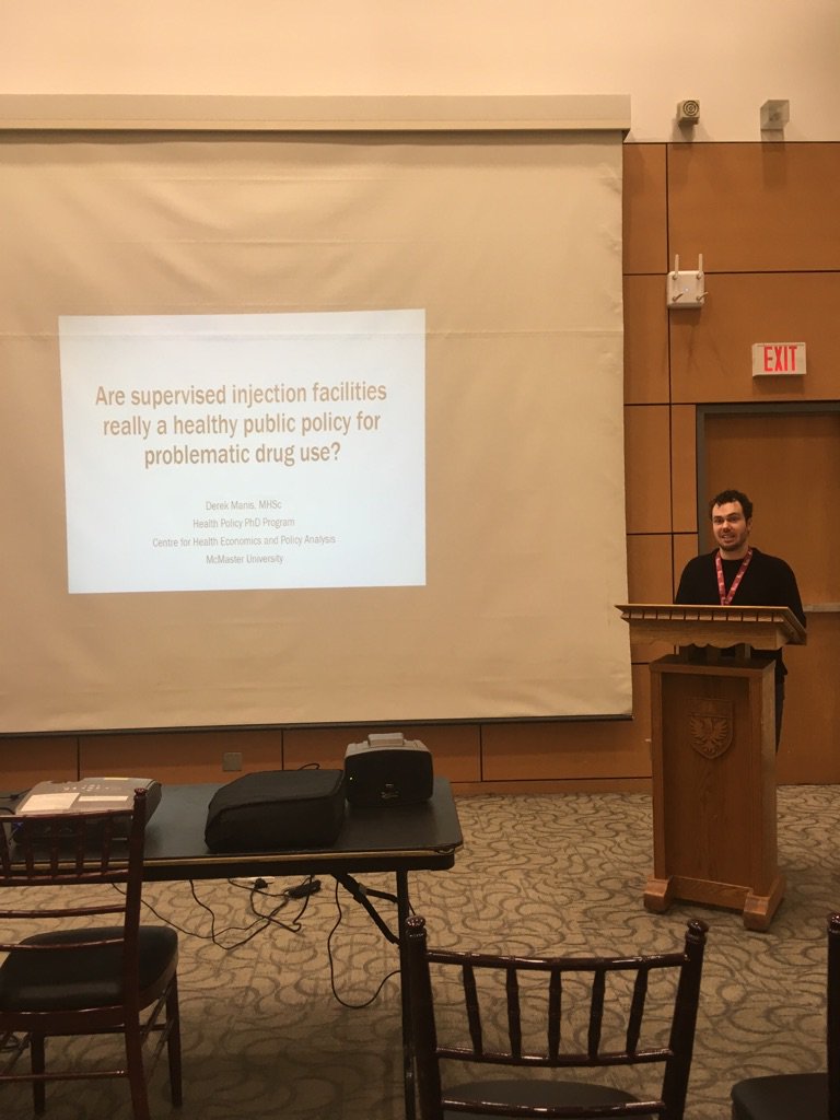 donya_razavi's tweet photo. Brillant presentations by our @MacHPPhD Dream Team of students at the Mapping Global Dimensions of Policy Conference
#RefugeeHealth #SARS #Ebola #SupervisedInjectionFacilities with @DerekManis @sophgarasia &amp; Valentina Antonipillai https://t.co/f5pZkaqhHe