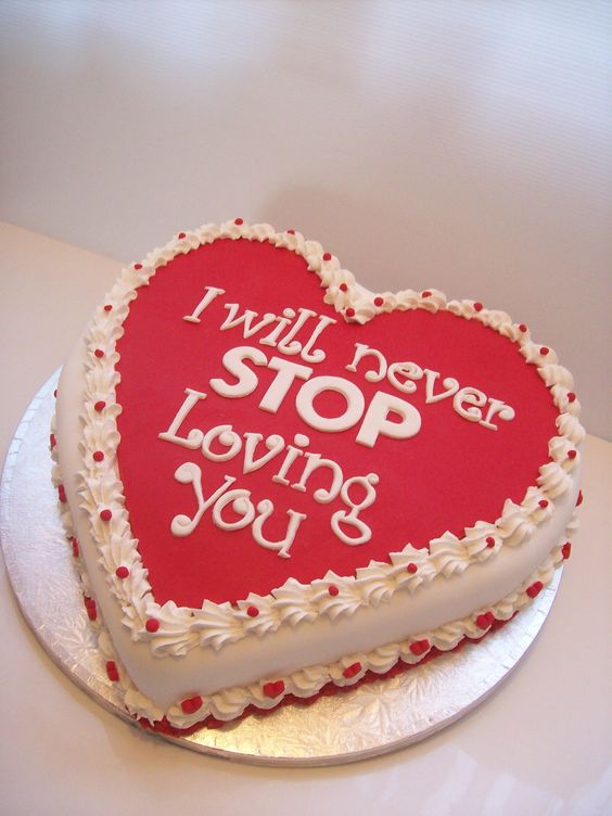 #Heart #Shaped #Cake #HeartShapedCake I Will #Never #StopLovingYou #Yummy #WantASlice?