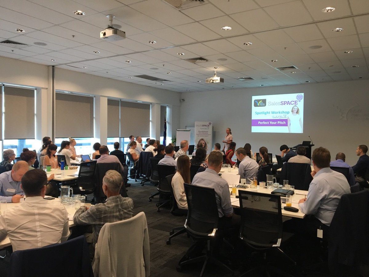SalesSpace's tweet photo. Teaching the wonderful @NSWBC Business Chamber members how to perfect their pitch this morning. https://t.co/bLzYBCcSDR