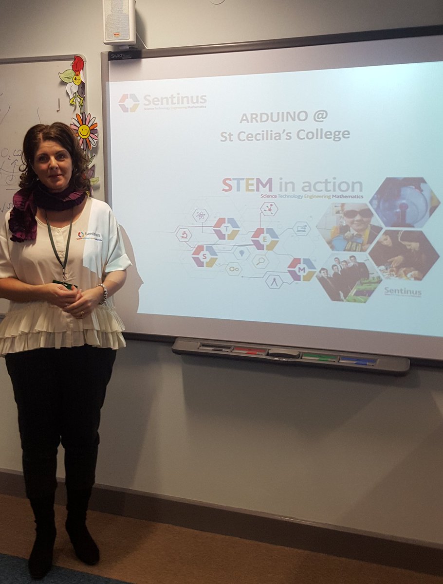 AisConaty's tweet image. Huge welcome to Joanne @SentinusNI Arduino Workshop @StCeciliasDerry #coding4girls