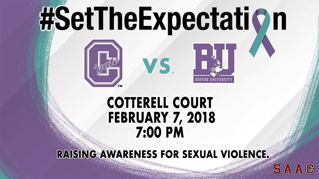 ColgateSAAC's tweet photo. Join us this Wednesday as we partner with Brenda Tracy to continue to Set the Expectation on our campus #wearethe90percent #ColgateSAAC https://t.co/mCogEInE7j
