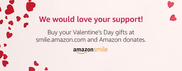 Doing any shopping for your Valentine this year? Maybe you just need new headphones! Help support A Thousand Joys by using AmazonSmile!

Amazon will donate to A Thousand Joys with each of your purchases. Go to goo.gl/JHd11k  to connect your account. #ValentinesDay