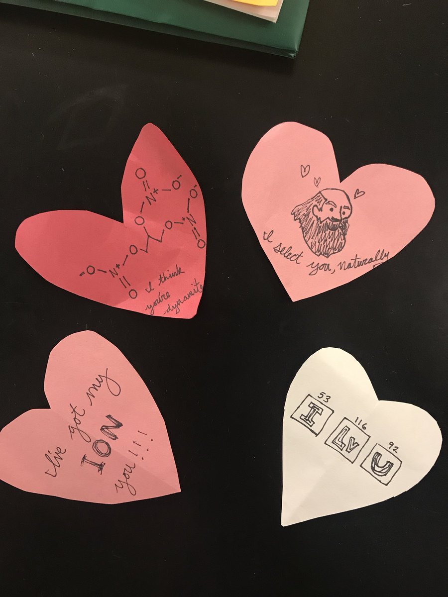 StrohCity's tweet photo. @barrington220 Science Olympiad student made Science Valentines for our members! How awesome! @erika_jarosch @MrKedz @MsScotillo #sciobhs #valentines #sciencepuns https://t.co/SQEdS1zvhf