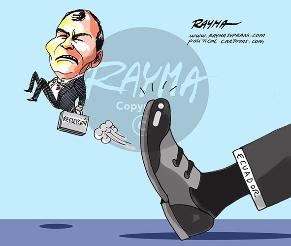 raymacaricatura's tweet photo. Caricatura dedicada a mis amigos ecuatorianos ... Bravo!!! No mas reelección para Correa https://t.co/jgJpR3B2AS