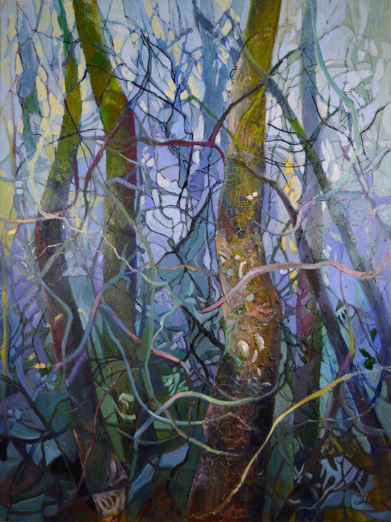 artistprojectTO's tweet photo. Forest Mystery, by contemporary mixed media artist, Julia Hacker. See more of her work @JuliaHackerart  #ArtistProject18 #BehindTheArt https://t.co/m0GRS8QfmX
