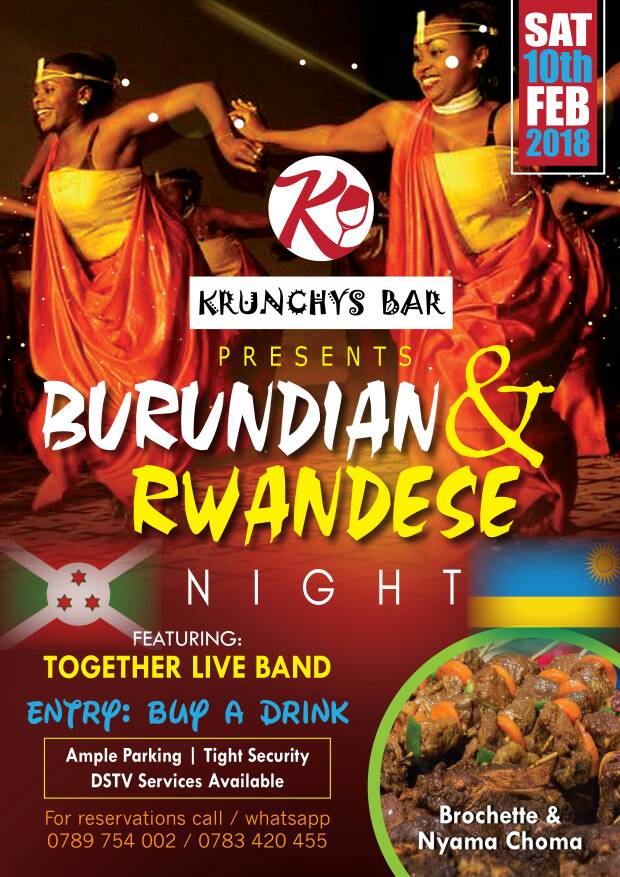 KrunchysBar's tweet photo. To all our brothers from Burundi & Rwanda, #we gat u covered...#10thFeb2018 #Burundian & Rwandese night featuring #TogetherLiveBand.
#THE'OVERDOSE #24thFeb2018 @IamVinka @kentandflosso @deejayspinny @Djpofia3 https://t.co/hIhOMfbEd1