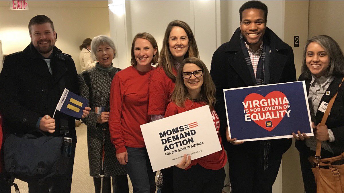 HRC with Moms Demand Action at the 2018 Equality Virginia Day of Action