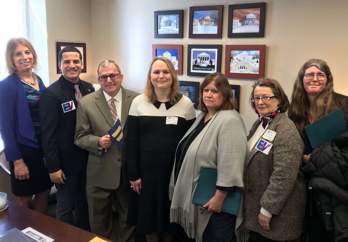 Participants in the 2018 Day of Action stand with openly LGBTQ Senator Adam Ebbin
