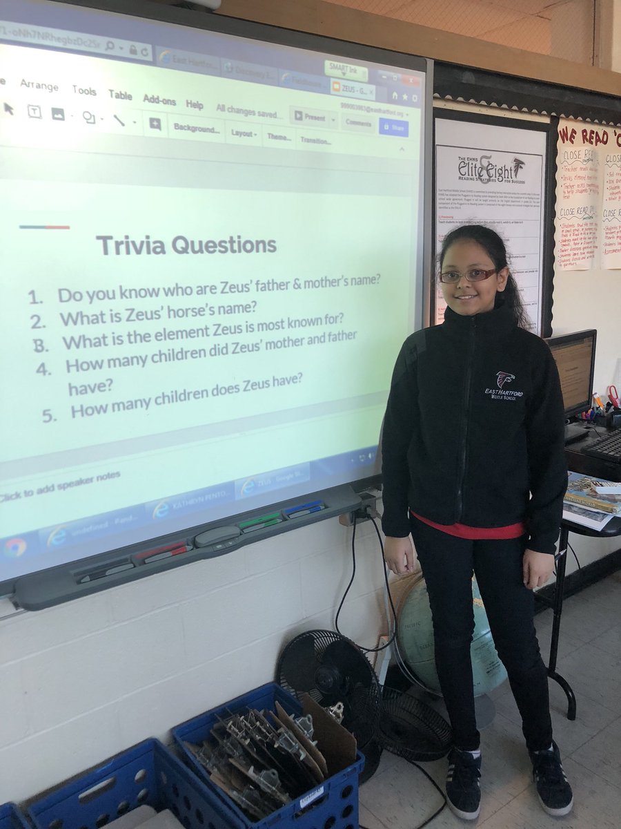 CCSU_STEM6's tweet photo. Raahi didn’t let the Super Bowl stop her - she did an Extra Credit Greek God PowerPoint for her class! @EHMiddle #STEMed #prepareworksucceed #flyingfalcon https://t.co/y5T7aUieM8