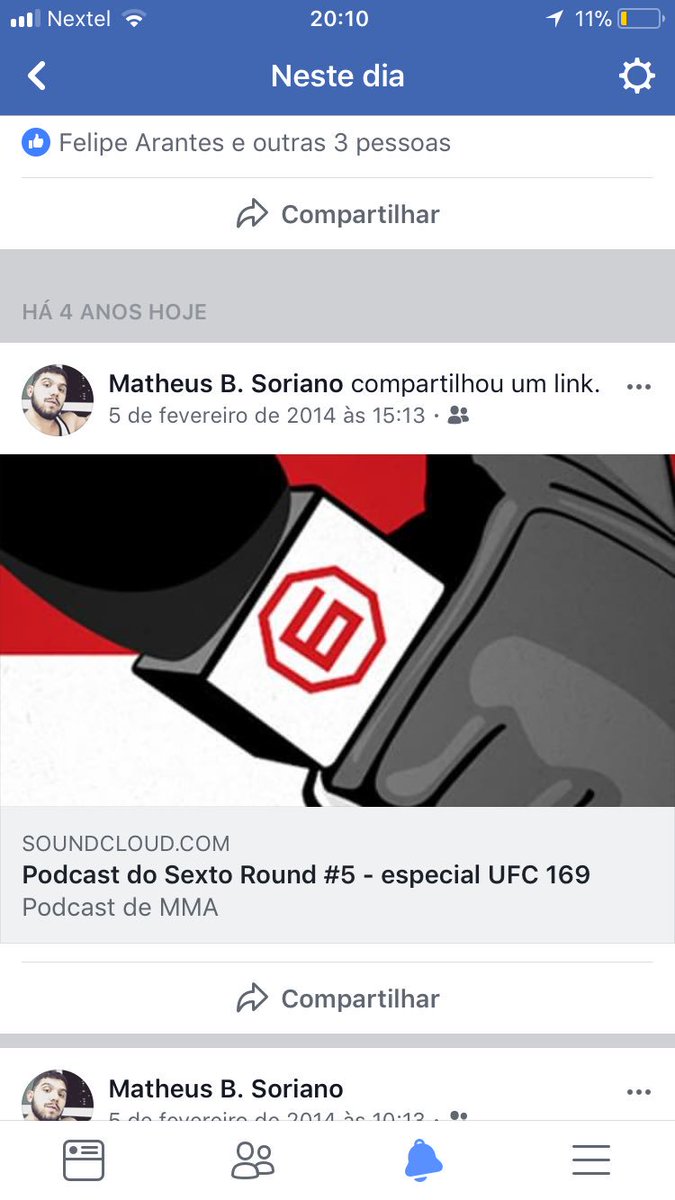 mathitto's tweet photo. @renatosrebelo facebook me mostrando que sou um ouvintão raiz do @sextoroundmma hahahaha só tenho a agradecer pelo projeto! https://t.co/7bR6BOC57e