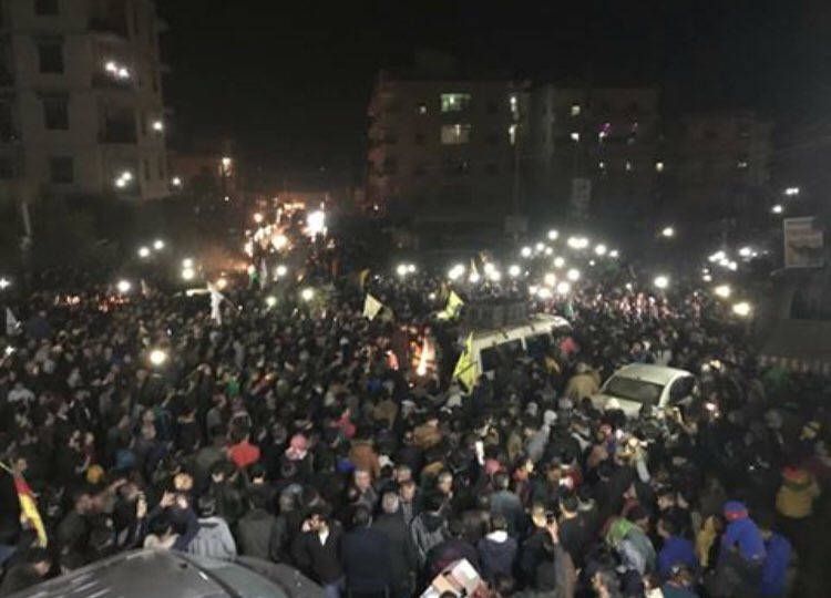 zozanalosh's tweet photo. Thousands of people from #North_Syria ( #Kobani #Qamshlo #Minbij #Ein_Issa #Al_raqqah #Al_Hasaka ) just arrived #Afrin! #AfrinResists #AfrinNotAlone #عفرين_انتصرت https://t.co/ppYR2ZpVEf
