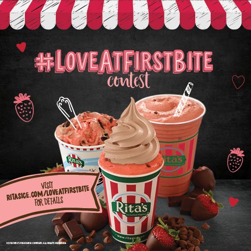 You + Rita’s = a match made in heaven! Treat yourself and someone you love to a Frozen  Treat made with Chocolate Covered Strawberry Cream Ice and creamy Frozen Custard! #ValentinesDay