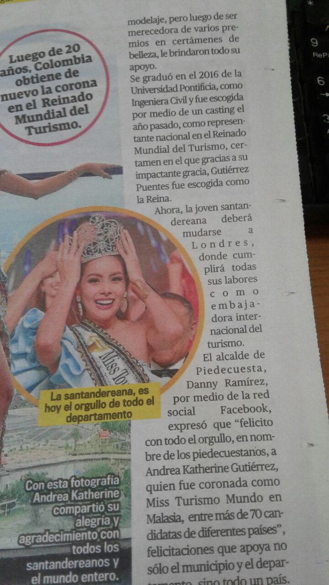 MissTurismoCol's tweet photo. Gracias a los medios de comunicacion por la cobertura de nuestra nueva Miss Tourism World ..
.
#MissTourismWorld #Melaca #Malasia #Peagent #MissTurismoColombia #MasQueUnReinado #Hispanos #InviertaEnColombia #JovenesAlFrente https://t.co/DL7DeML3Pj