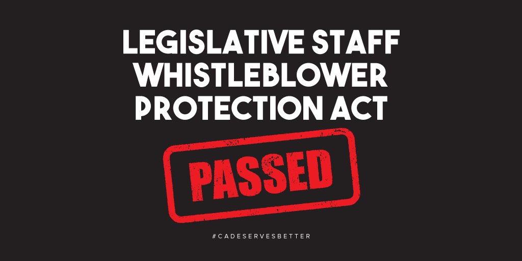 After 4 years of being held up, I am proud to stand with @asmMelendez to support the Legislative Staff Whistleblower Protection Act.