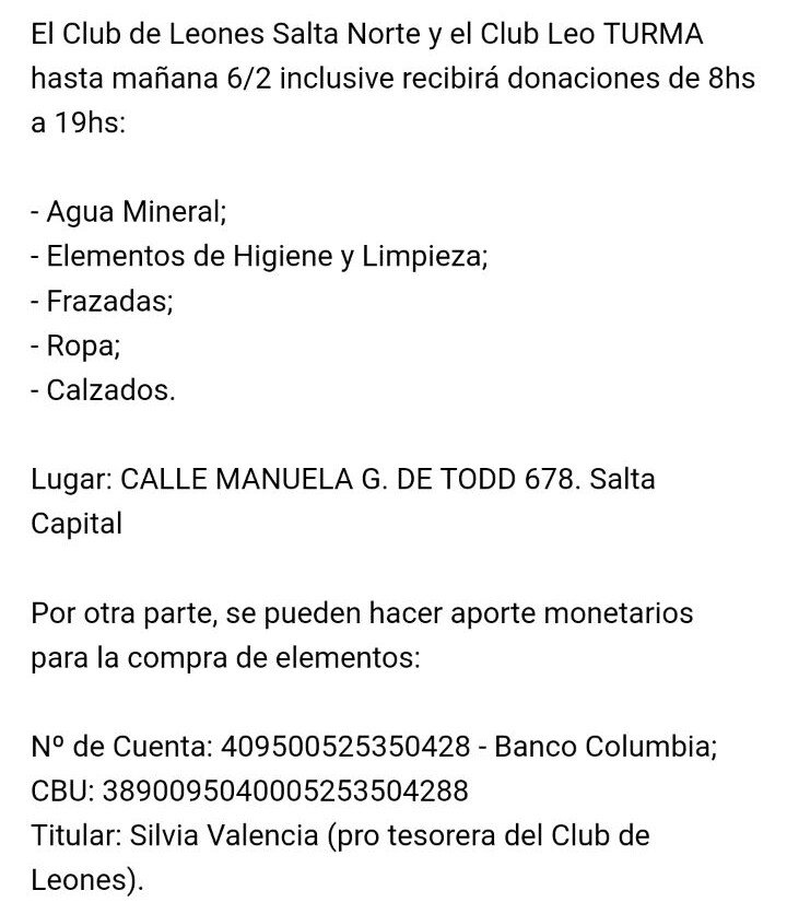 LeosArgentina's tweet photo. #AlertaLeo #Salta https://t.co/CLWKhbzWM2