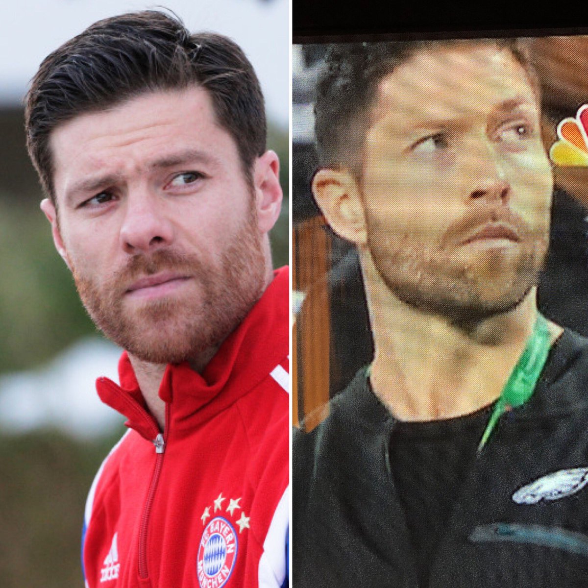 Eagles coach and Spanish legend Xabi Alonso. #separatedatbirth #football #soccer