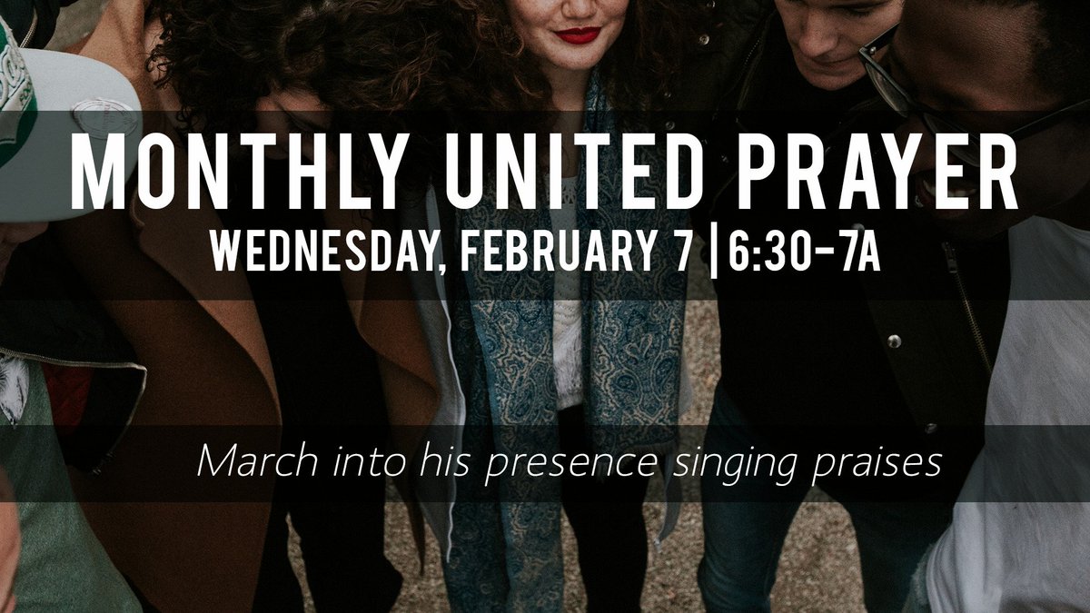 vintagechurch's tweet photo. "March into his presence singing praises..."

Pastor John said yesterday that "Revival requires prayer!" We want to see change in our lives &amp; our city and it starts with prayer. Join us THIS Wednesday morning for Monthly United Prayer, 6:30–7a. 

#Pray #Revival #NOLA #Metairie https://t.co/4GBnREps6B
