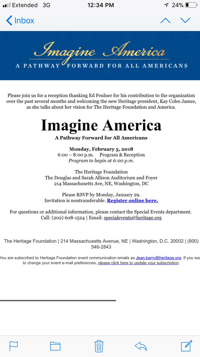 Milmarson's tweet photo. @KayColesJames making #BlackHistory as President of @Heritage @Heritage_Action @realBlakPac @WhiteHouse @GOP #BlackHistoryMonth #LiveColorblind #SuccessisColorblind @realDonaldTrump https://t.co/RcmTuwi52Z