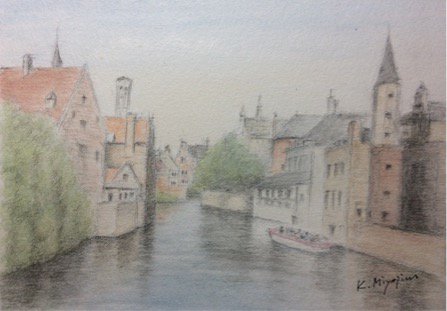 ブルージュ】ベルギー いくつもの運河に囲まれたたたずまいは「北方の