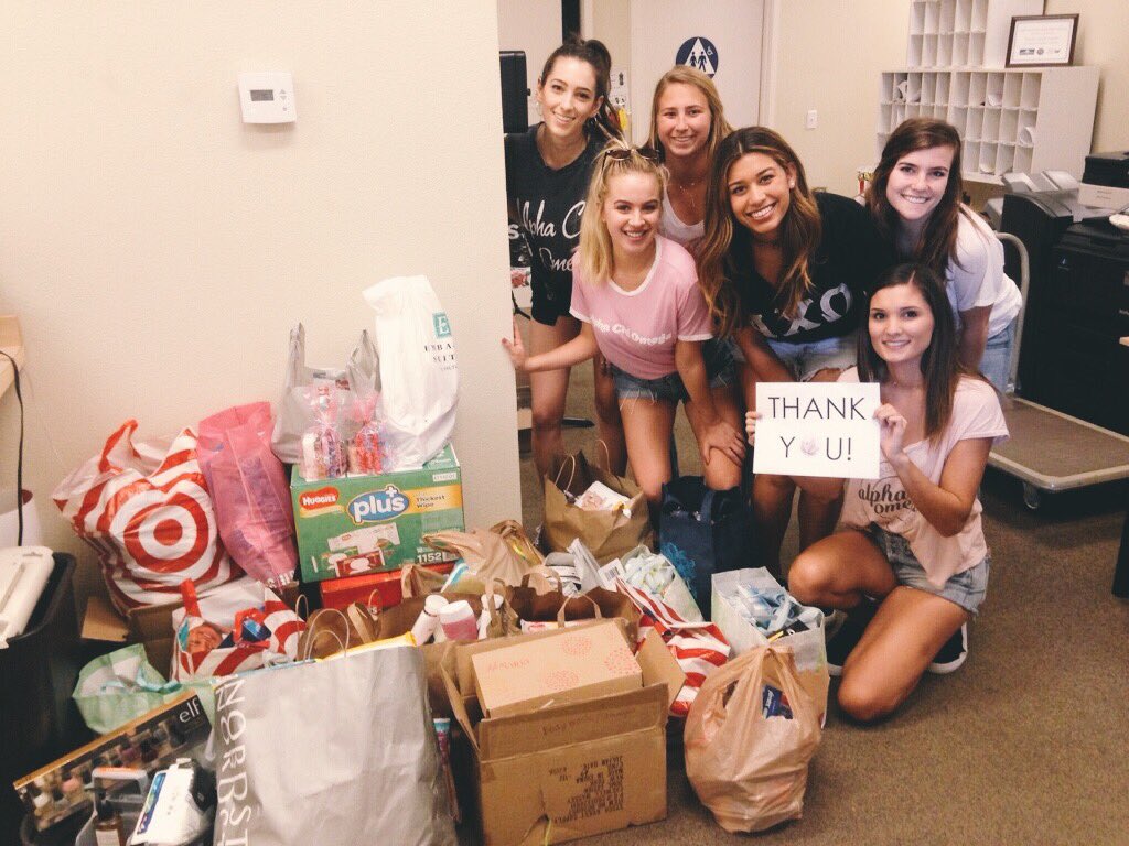 AXOCalPoly's tweet image. We loved dropping off donations at @StandStrongSLO today 💜 #standstrong #DVA