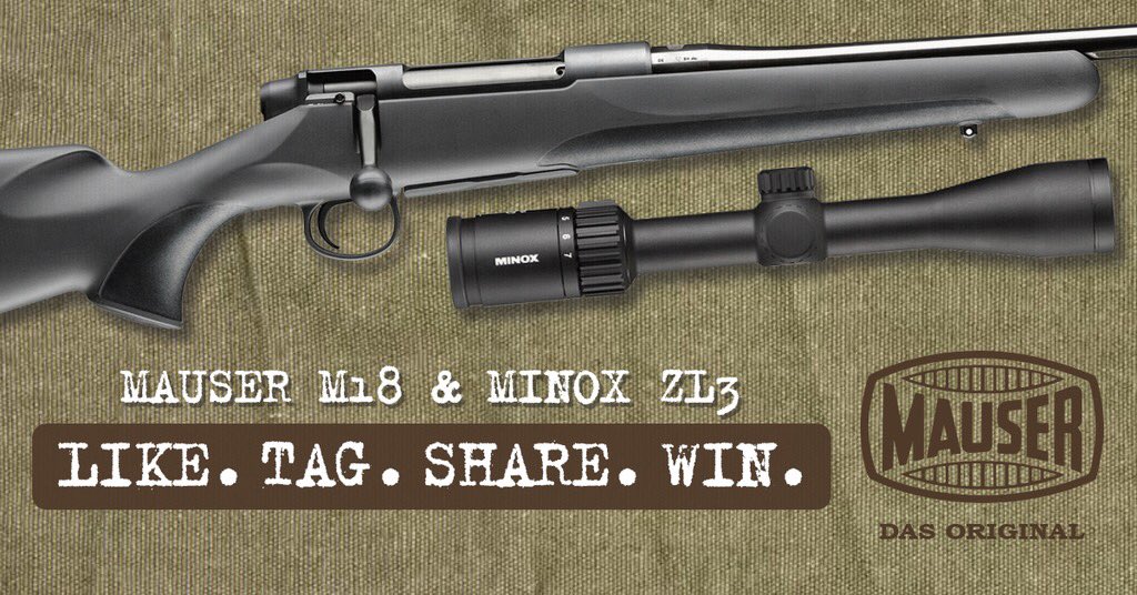 In case you haven't heard, there's a #MauserM18 Giveaway and there are plenty of ways to enter:
Follow us (1 entry)
Like the post (1 entry)
Tag a friend (2 entries)
Retweet (3 entries)

One lucky winner will be announced on Feb. 14th. Good luck!