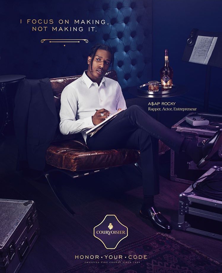 StreetFashion01's tweet photo. ASAP Rocky for the Courvoisier Campaign🥃 https://t.co/CIwJSeNliB