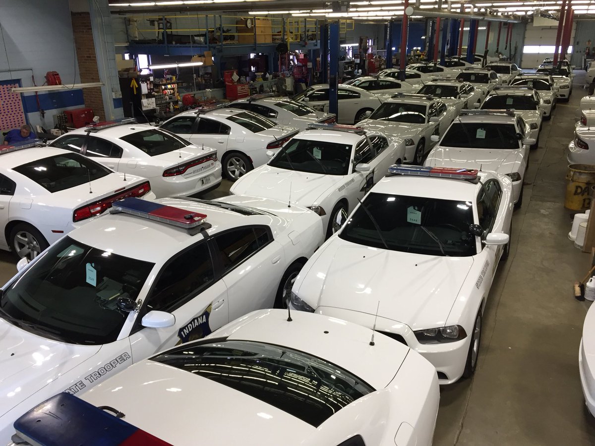 The ISP cars are swept, waxed, checked out mechanically, and awaiting the probationary troopers to pick them up on Tuesday.
32 new troopers will be issued their cars tomorrow morning in Indy.
Congratulations and BE SAFE!