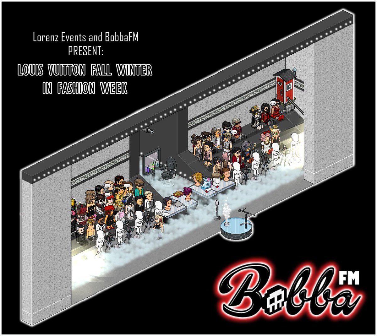 EstacionBobba's tweet photo. Performance Donatella  on @ESHabbo 

@ladygaga

https://t.co/P8yY9a13OM &amp; @FamiliaLorenzHB Present:

Louis Vuitton Fall Winter @FeliciakHB https://t.co/SHHSDfFJ9B