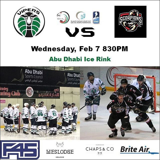 dubaivipers's tweet photo. Vipers head to Abu Dhabi Wednesday to take on Scorpions. #DubaiVipers #F45DubaiMarina #F45DubaiMotorCity #WeslodgeDubai #ChapsAndCo #DubaiHockey #AbuDhabiScorpions https://t.co/P9sPG0587y